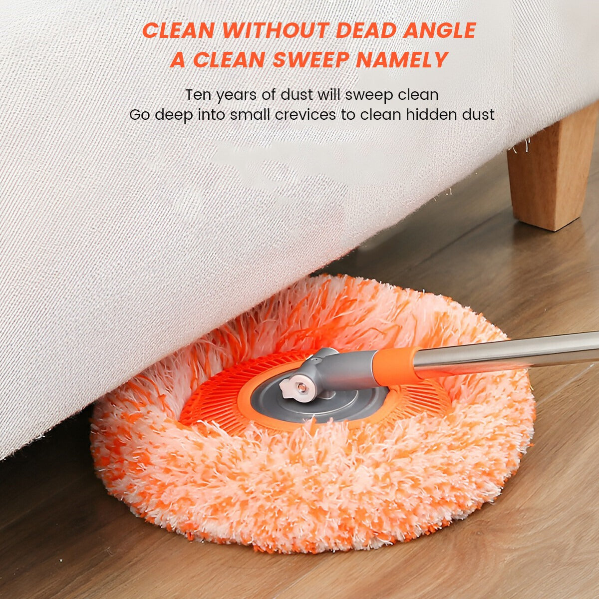 360° Rotating Microfiber Mop with Extendable Handle – Sunflower Round Mop