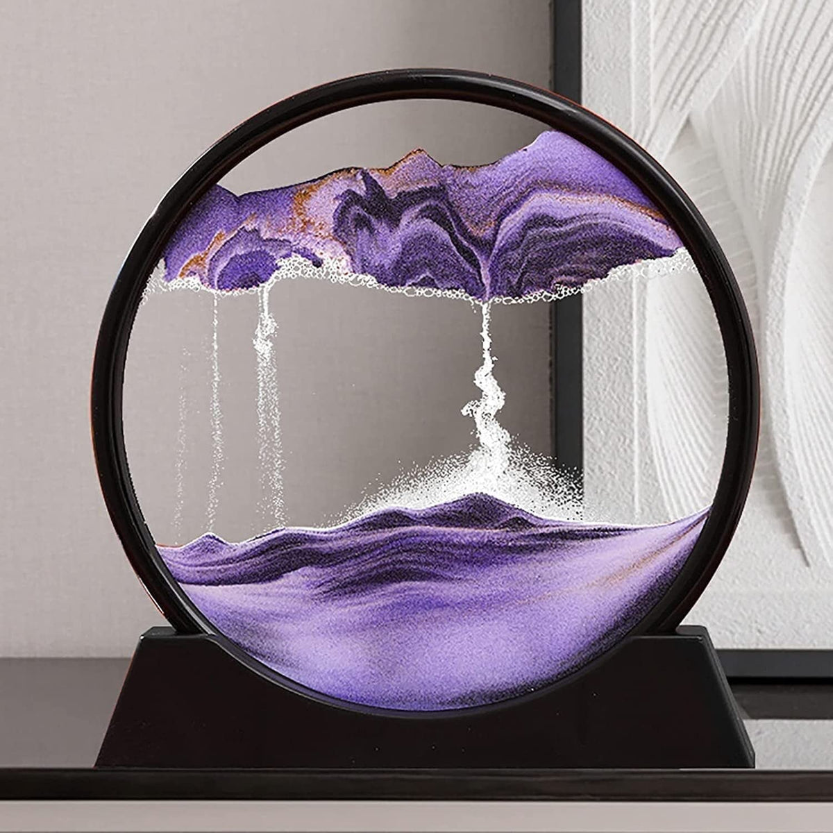 3D Moving Sand Art Lamp With Stand | Sand Lamp for Room & Home Decoration | Sands capes Frame for Table | Random Colour